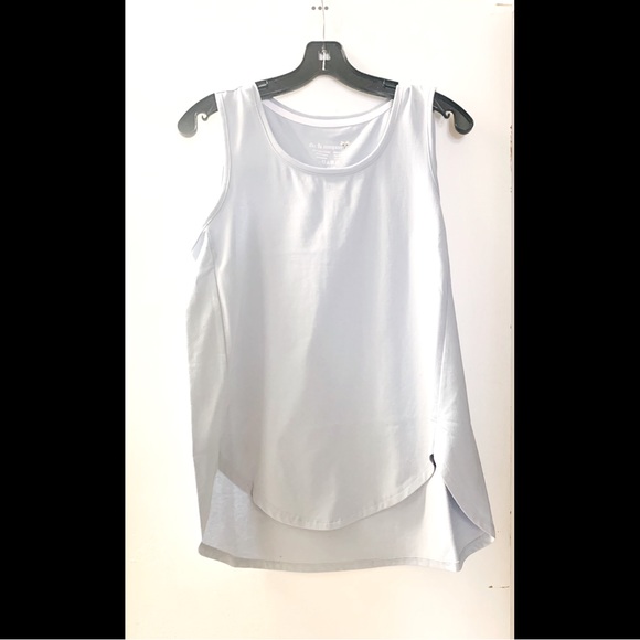 🌟White-Cotton Rich Curved Hem Tank Top - Picture 2 of 5